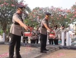 Peringati Hari Bhayangkara ke-78, Polres Madiun Gelar Ziarah Di Taman Makam Pahlawan
