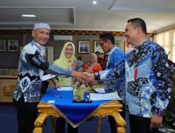 Pj. Bupati Lampung Utara Pimpin Rapat Penyerahan Rekomendasi LHP Kinerja BPK dan LHP Inspektorat Provinsi Lampung TA 2024