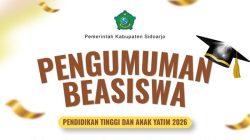 Tepat Hari Pendidikan Nasional, Pemkab Sidoarjo Resmi Memberikan Bantuan Beasiswa Kepada 4.000 Penerima