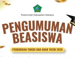 Tepat Hari Pendidikan Nasional, Pemkab Sidoarjo Resmi Memberikan Bantuan Beasiswa Kepada 4.000 Penerima